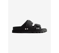 Hunter Vegan Synthetic Logo Sandals Pure Black - 36