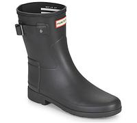 Women's Refined Slim Fit Short Black Wellington Boots - Black, Black 9