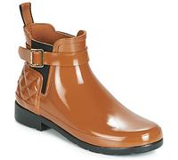 Hunter Wellington Boots REFINED GLOSS QUILT CHELSEA in Brown 4