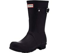 Hunter Women's Boots Original Short Gloss Snow Rain Boots Water Boots Unisex - Black - 5
