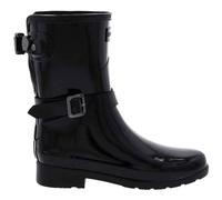 Hunter Womens Boots Refined Adjustable Short Gloss Casual Wellington Rubber