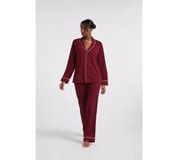 Hunter Women's Button Down Pyjama Set in Maroon | Size: Small Hunter Maroon S