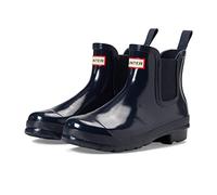 Hunter Original Chelsea Gloss Rubber Women's Ankle Boots - Navy - Size:UK 7