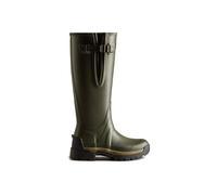 Hunter Balmoral Side Adjustable 3mm Neo Lined Tech Sole Womens Tall Boot - Dark Olive - Dark Olive - UK4 EU37 US6