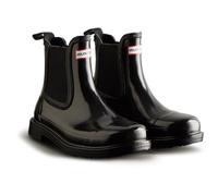 Hunter Womens Gloss Black Wfs1018Rgl-Blk Commando Gloss Chelsea Boots UK 4