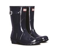 Hunter Womens Gloss Navy Original Short Wellington Boots UK 5