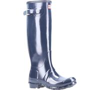 Hunter Womens Navy Gloss Original Tall Wellington Boots UK 6/EU 39/US 8