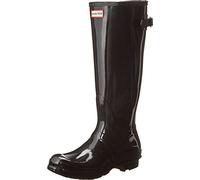 Hunter Women's Original Back Adjustable Gloss Tall Wellington Boots, Black (Black), 6 UK
