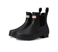 HUNTER Women's Original Chelsea Boots Black Tricolour Logo Band