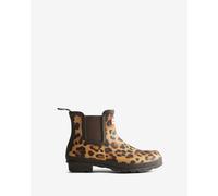 Hunter Womens Original Chelsea Leopard Boot - Leopard Print/Chocolate Brown - Leopard Print/Chocolate Brown - UK5 EU38 US7