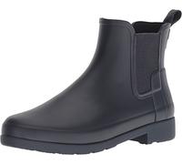 Hunter Womens Original Chelsea Refined Waterproof Rubber Rain Ankle Boots - Navy - 8