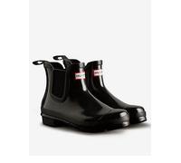 Hunter Womens Original Gloss Chelsea Boot, Black, Size 3, Women Black