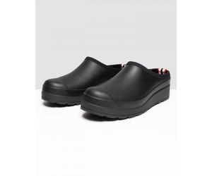 Hunter Womens Original Play Clog Shoes - Black Rubber - Size UK 6