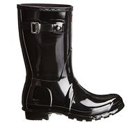 Hunter Women's Original Short Gloss Snow Boot, Black (Gloss) Size 7
