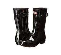 HUNTER Women's Original Short Gloss Snow Boot, Black (Gloss) Size 9