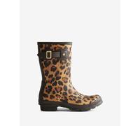 Hunter Womens Original Short Leopard Boot - Leopard Print/Chocolate Brown - Leopard Print/Chocolate Brown - UK6 EU39 US8