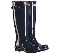 Hunter Original Tall Gloss Rubber Women's Wellingtons Boots - Navy - Size:UK 6