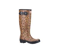 Hunter Womens Original Tall Leopard Print Boot - Rich Tan/Saddle/Black