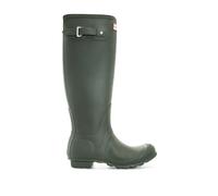 Hunter Womens Original Tall Wellington Boots in olive - Green Rubber - Size UK 8