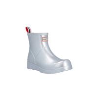 Hunter Women's Play Short Boot Metallic in Silver | Size: 8 Hunter Silver 8