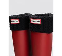 Hunter Womens Recycled Mini Cable Tall Boot Sock - Black - Size Medium