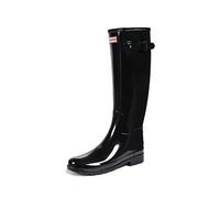 Hunter Women's Refined Rain Boot, Black, 6 UK
