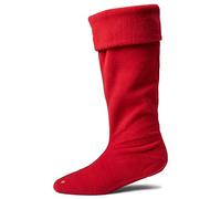 Hunter Recycled Fleece Tall Wellington Socks - Military Red Large