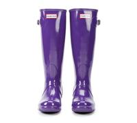 HUNTER WOMENS TOUR BOOTS UK4 Purple Original Casual Fold Up Wellington Rubber 4