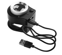HunterBee 30X Loupe Magnifier with 6 LED and UV Light, Desktop Portable Metal Magnifier Folding Scale Sewing Magnifying Glass for Textile Optical Jewelry Tool Coins Currency