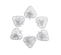HunterBee 6Pcs Wholesale Metal Rattan Heart Ornaments,Colorful Wedding Favors Bulk,Outdoor Lampshade Hanging Décor,Durable Vase Filler for Table Party
