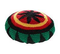 HunterBee Rasta Set Rasta Hat Jamaican Rasta Reggae Hat Rainbow Skullcap for Masquerade Costume Accessories