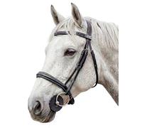 Hunters Saddlery Comfort Gel Bit Guards for Horses Soft Flexible Rubber Protector Rings Stops Pinching and Chafing Equestrian (2 Pairs, Black)