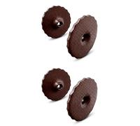 Hunters Saddlery Comfort Gel Bit Guards for Horses Soft Flexible Rubber Protector Rings Stops Pinching and Chafing Equestrian (2 Pairs, Brown)