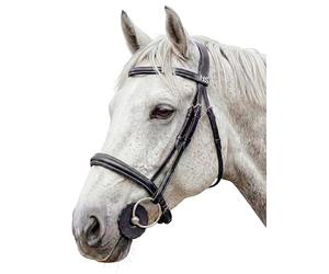 Hunters Saddlery Comfort Gel Bit Guards for Horses Soft Flexible Rubber Protector Rings Stops Pinching and Chafing Equestrian (1 Pair, Black)