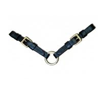 Hunters Saddlery Leather 2-Way Coupling Attachment Strap for In-Hand Showing Lunging Horses Newmarket (Black)
