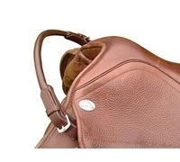 Hunters Saddlery Leather Balance Strap For Saddle - Safety Handle for A Secure Seat When Horse Riding - Black & Brown (Brown)