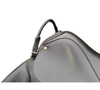 Hunters Saddlery Leather Balance Strap For Saddle - Safety Handle for A Secure Seat When Horse Riding - Black & Brown (Black)