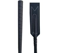 HUNTERS SADDLERY Leather Riding Crop for Horse Riding Show-Jumping Jump Bat Equestrian Race Whip Stick 26 inches (Black)