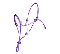 Hunters Saddlery Natural Horsemanship Rope Halter Headcollar Compatible with Parelli Horse Training Method (Miniature Foal, Purple)