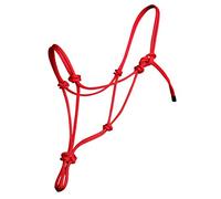 Hunters Saddlery Natural Horsemanship Rope Halter Headcollar Compatible with Parelli Horse Training Method (Small Miniature, Red)