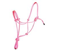 Hunters Saddlery Natural Horsemanship Rope Halter Headcollar Compatible with Parelli Horse Training Method (Miniature Foal, Pink)
