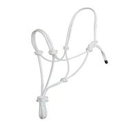 Hunters Saddlery Natural Horsemanship Rope Halter Headcollar Compatible with Parelli Horse Training Method (Cob/Arab, White)