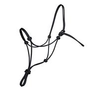 Hunters Saddlery Natural Horsemanship Rope Halter Headcollar Compatible with Parelli Horse Training Method (Draft, Black)
