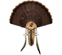 Hunters Specialties Easy To Assemble Trophy Mount H.S. Strut Three Beard Mounting Plaque with Natural Oak Finish,Brown