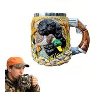 Hunter's Stainless Steel Mug, 350ml Hunter Stainless Steel Coffee Mug, Hound Tea Milk Cup, Funny Novelty Breakfast Mugs for Man, Dog Theme Insulated Cup, for Chocolate Tea Water Beer