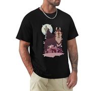 Hunter's T-Shirt with Wolves The Owl House T-Shirt Tops t-Shirt Aesthetic Clothes Mens Clothing Black S