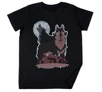 Hunters Wolf from The Owl House Kids Boys Girls Unisex T-Shirt Black, black, 12 Years