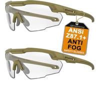 HUNTERSKY HTS 2 Pack Ballistic Goggles for Men S57 Tactical Shooting Safety Glasses Shooting Eye Protection for Shooting Range OSHA Medical Dental