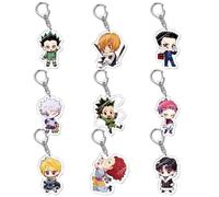 HunterxHunter Keychain Cute Figure Cosplay Accessories HunterxHunter Chain Jewellery - Acryl Multicolore 9 Pieces