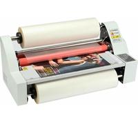 HUNTFF Cold and Hot Roll Laminator, Cold and Hot Roll Laminator with 750 W Electric Digital Control, Maximum Width of 350 Mm, for Commercial Use in School Offices